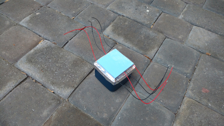 Thermal Pad affixed to Peltier Cells