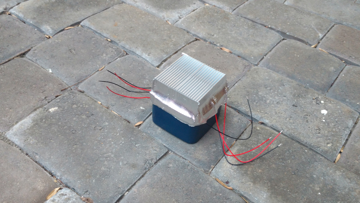 Thermal Tape affixed to Device